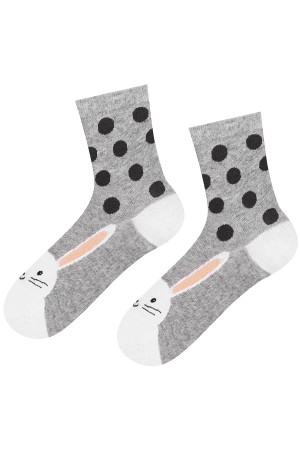 Σετ των 2 παιδικές κάλτσες με θέμα "Rabbits" σε αυγοθήκη