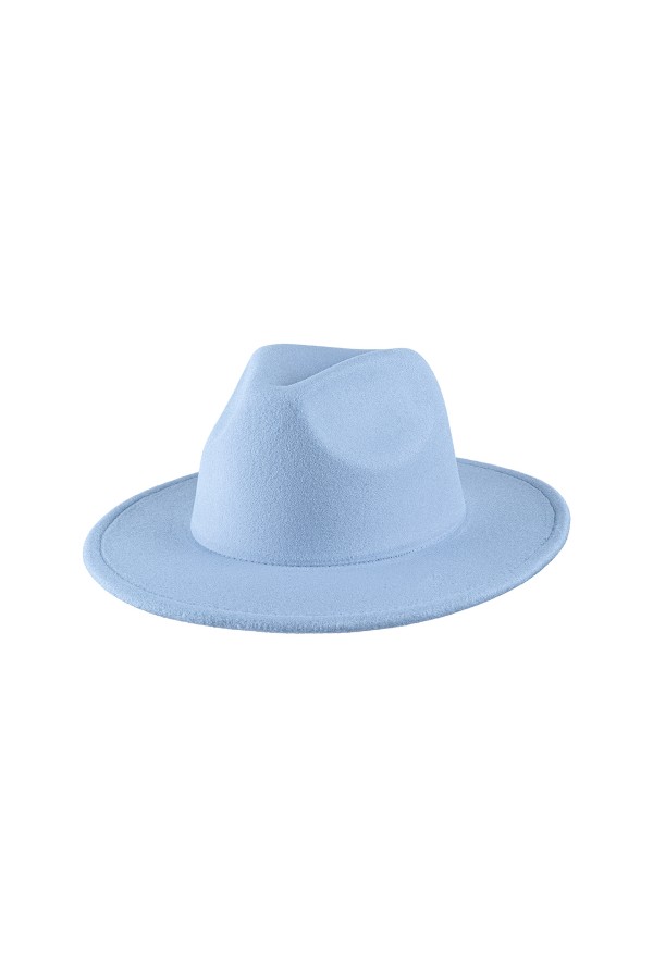 Μονόχρωμο καπέλο - Μπλε παστέλ