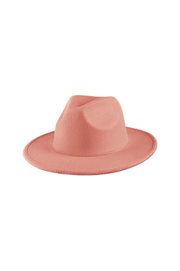 Μονόχρωμο καπέλο - Ανοιχτό ροζ