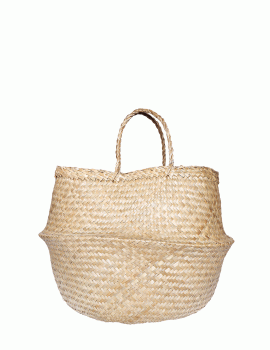 Ψάθινη τσάντα καλάθι - Φυσικό