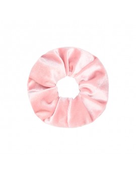 Ανοιχτό ροζ βελούδινο scrunchie